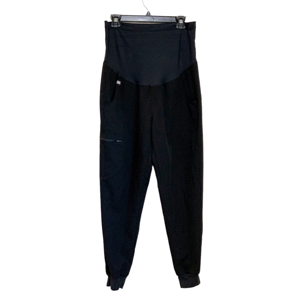 Figs Technical Collection Black Maternity Joggers Scrub Pants sz M